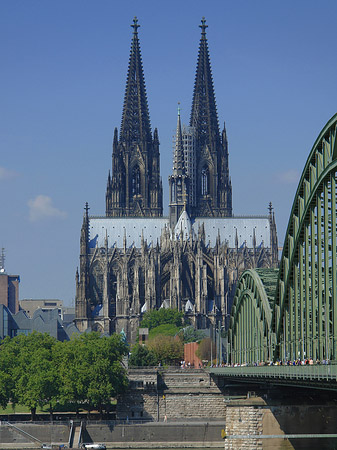 Foto Hohenzollernbrücke beim Kölner Dom